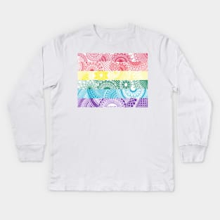 Mandala Pride Flag Kids Long Sleeve T-Shirt